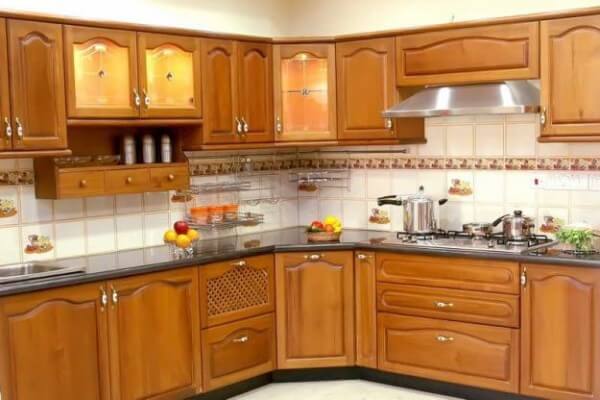 wooden modular kitchen in gurgaon